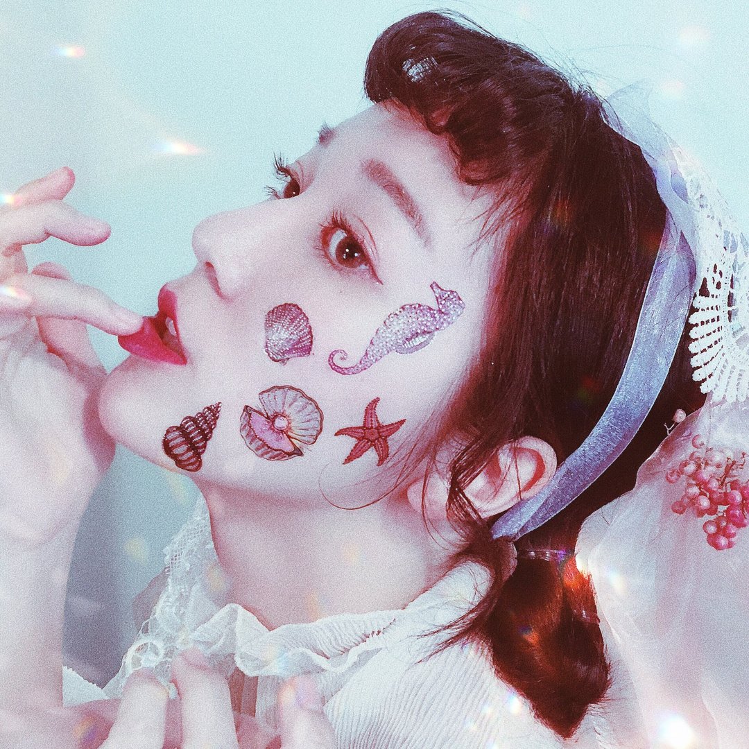 海底世界-2入纹身贴纸 原创手绘设计 - 纹身贴 - 纸 蓝色