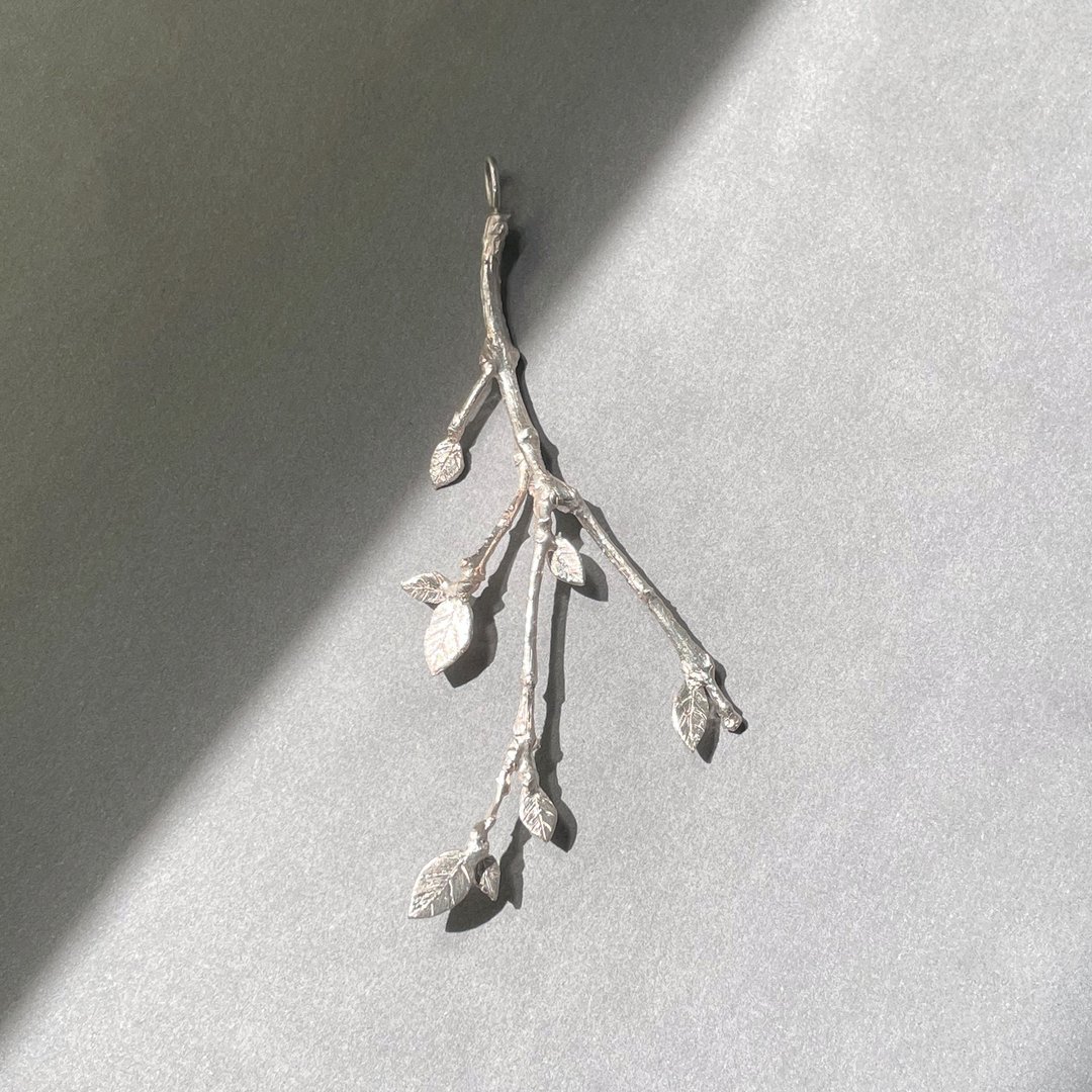 希望萌芽 925 纯银 项链 含银链 - 项链 - 纯银 银色