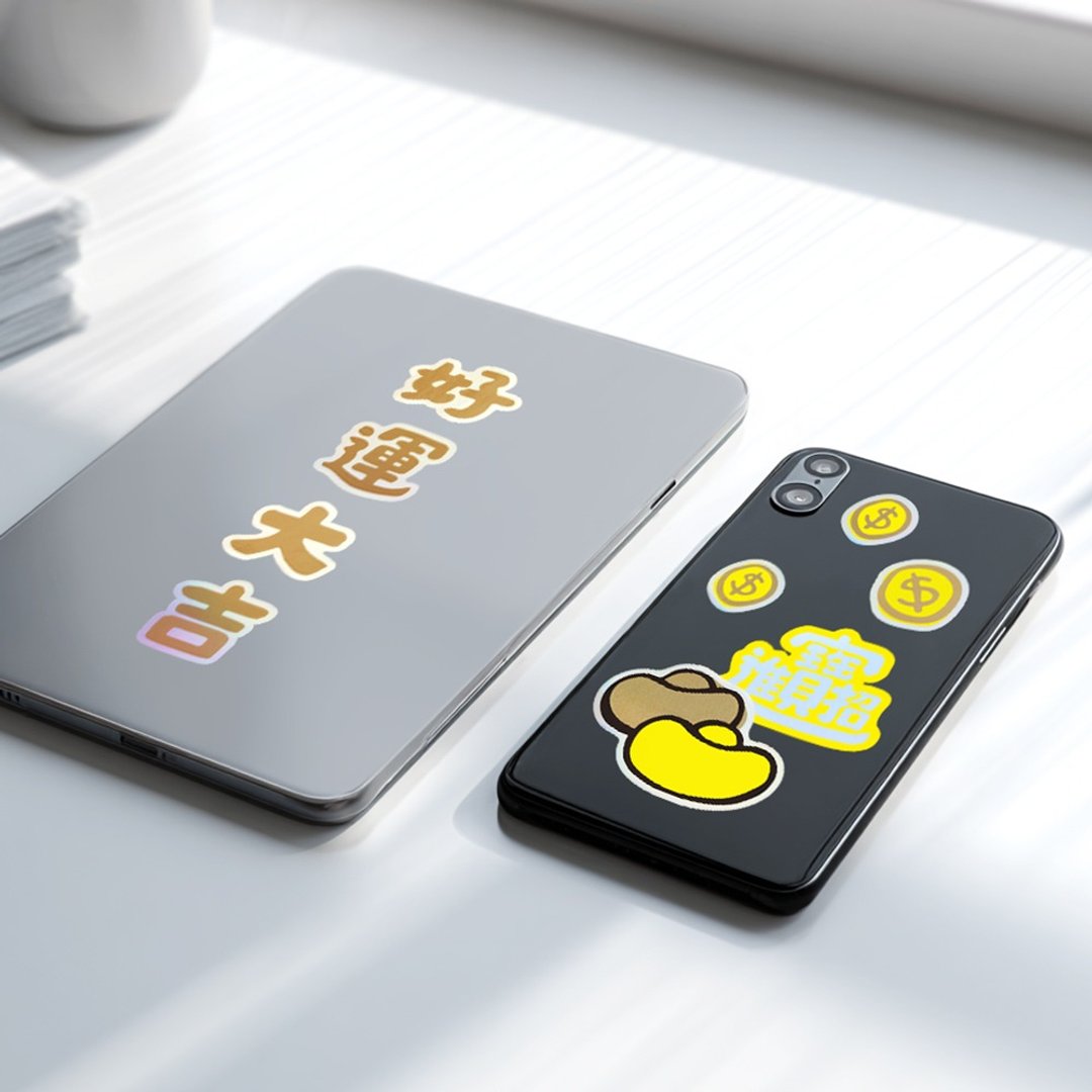 装饰贴纸 - 文字/金元宝系列 - 贴纸 - 其他材质 红色