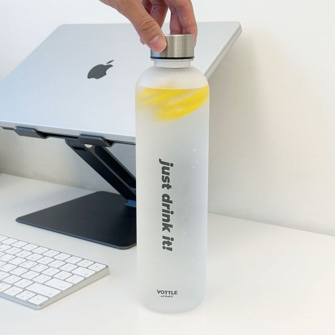 VOTTLE 1L TIMEBOTTLE - 水瓶/水壶 - 塑料 白色
