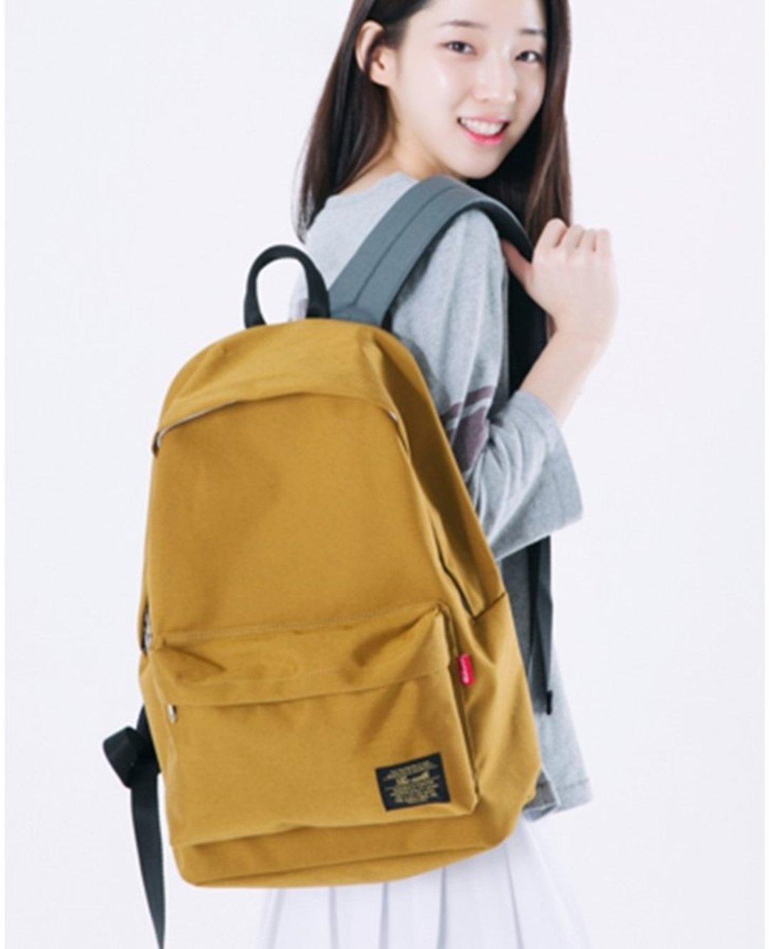 The-earth - Brick Daypack - 日常双肩背包 - 芥末 - 侧背包/斜挎包 - 其他材质 橘色