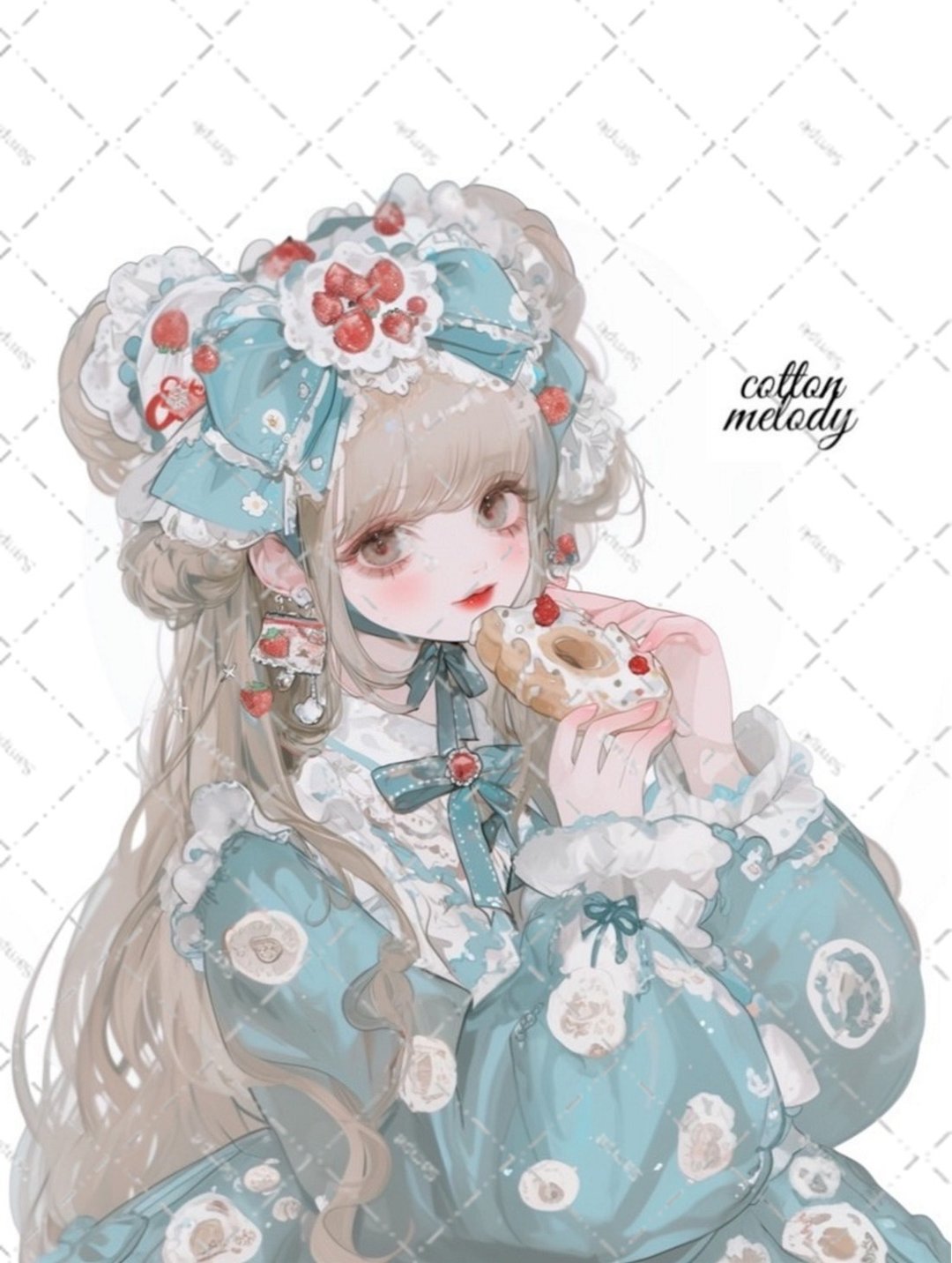 [限定] 原创贴图编号SB18 // 与 nene Patisserie Melody 角色贴图 cottonmelody 合作 - 贴纸 - 纸 