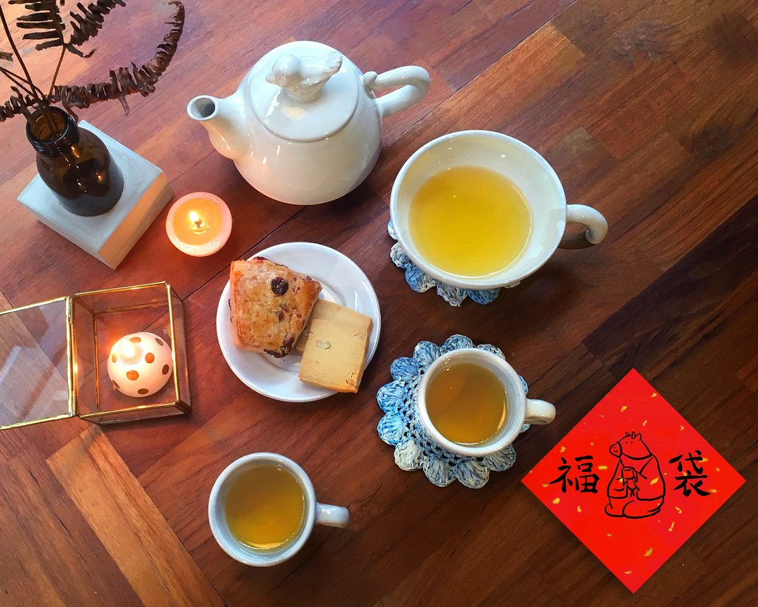 中福袋B_春日融雪包_雪地小鸟茶器组合 - 茶具/茶杯 - 陶 白色