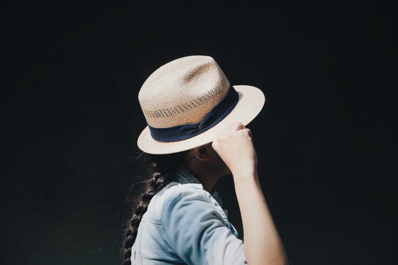 经典爵士帽-深蓝色帽带 - 帽子 - 其他材质 