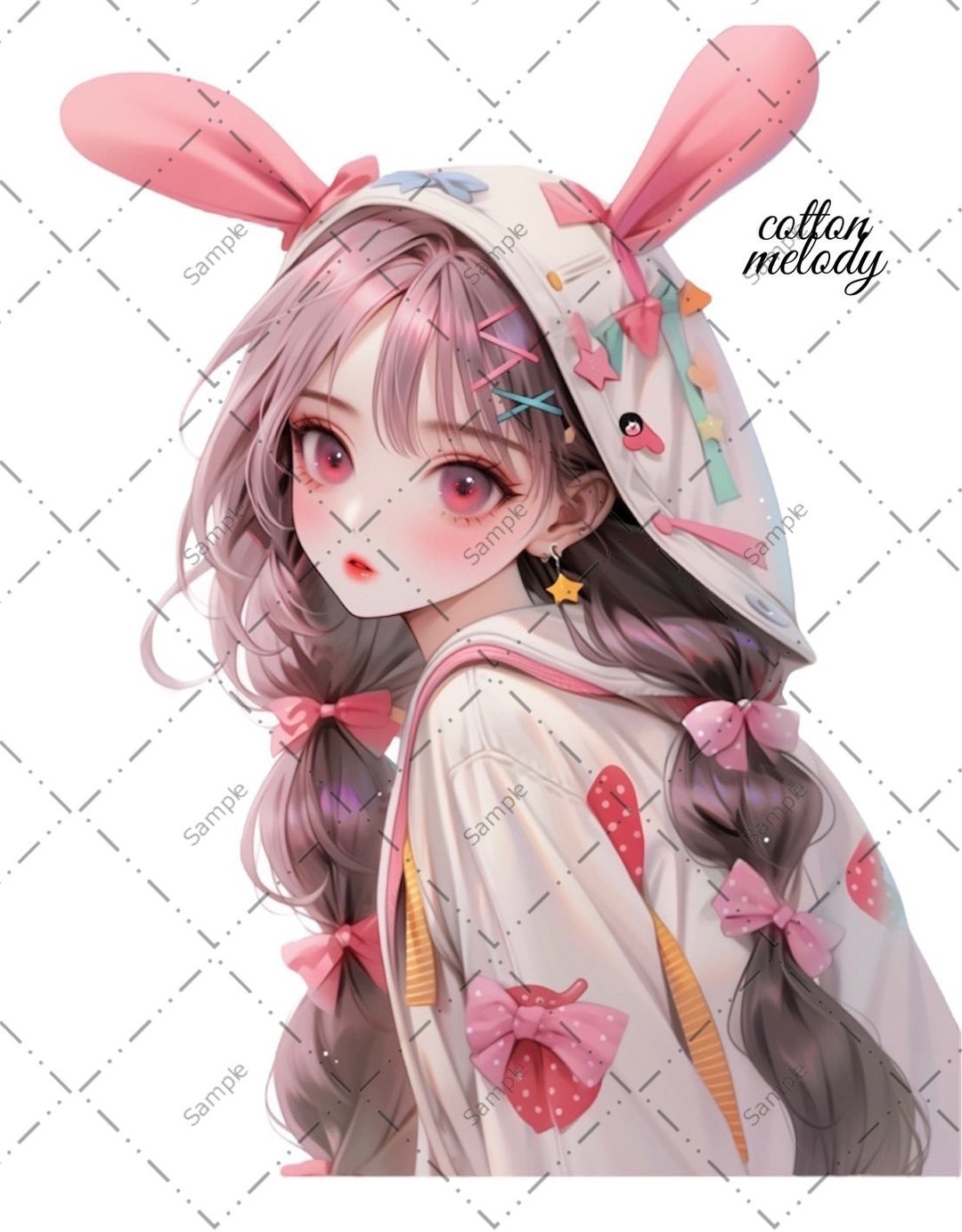 original sticker no.137 人物贴纸 原创贴纸 人物贴纸 女孩贴纸 原创人物贴纸 - 贴纸 - 纸 