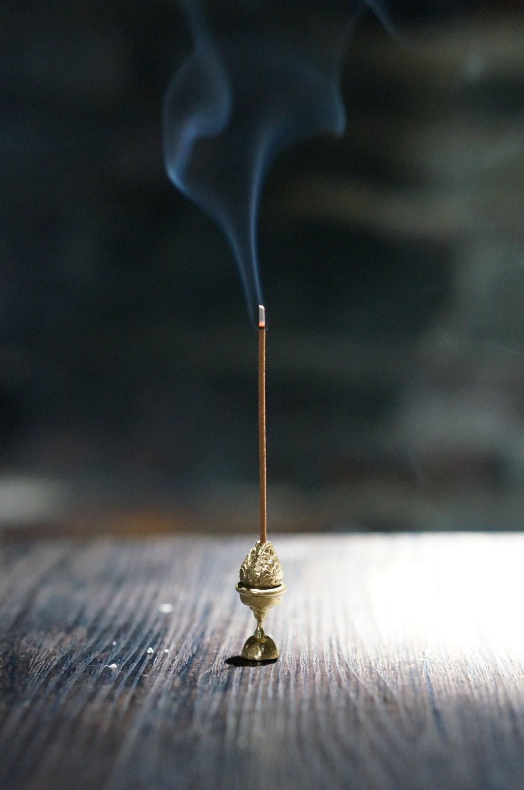 黄铜迷你仿古坛香插香立香座袖珍小摆件 - 摆饰 - 铜/黄铜 金色