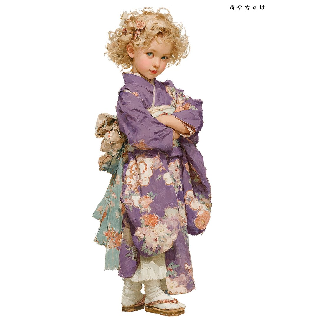 【12月新品4】07-114-0115 人物贴纸 和服复古 - 贴纸 - 纸 