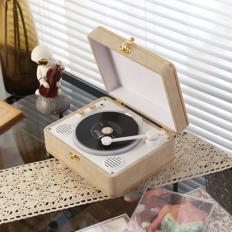 进阶版 充电式 CD播放机 怀旧 CD播放器 复古高音质 CD机 便携式 - 扩音器/喇叭 - 其他材质 咖啡色