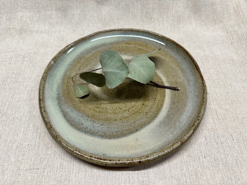 粉引青瓷盘 - 盘子/餐盘/盘架 - 陶 卡其色