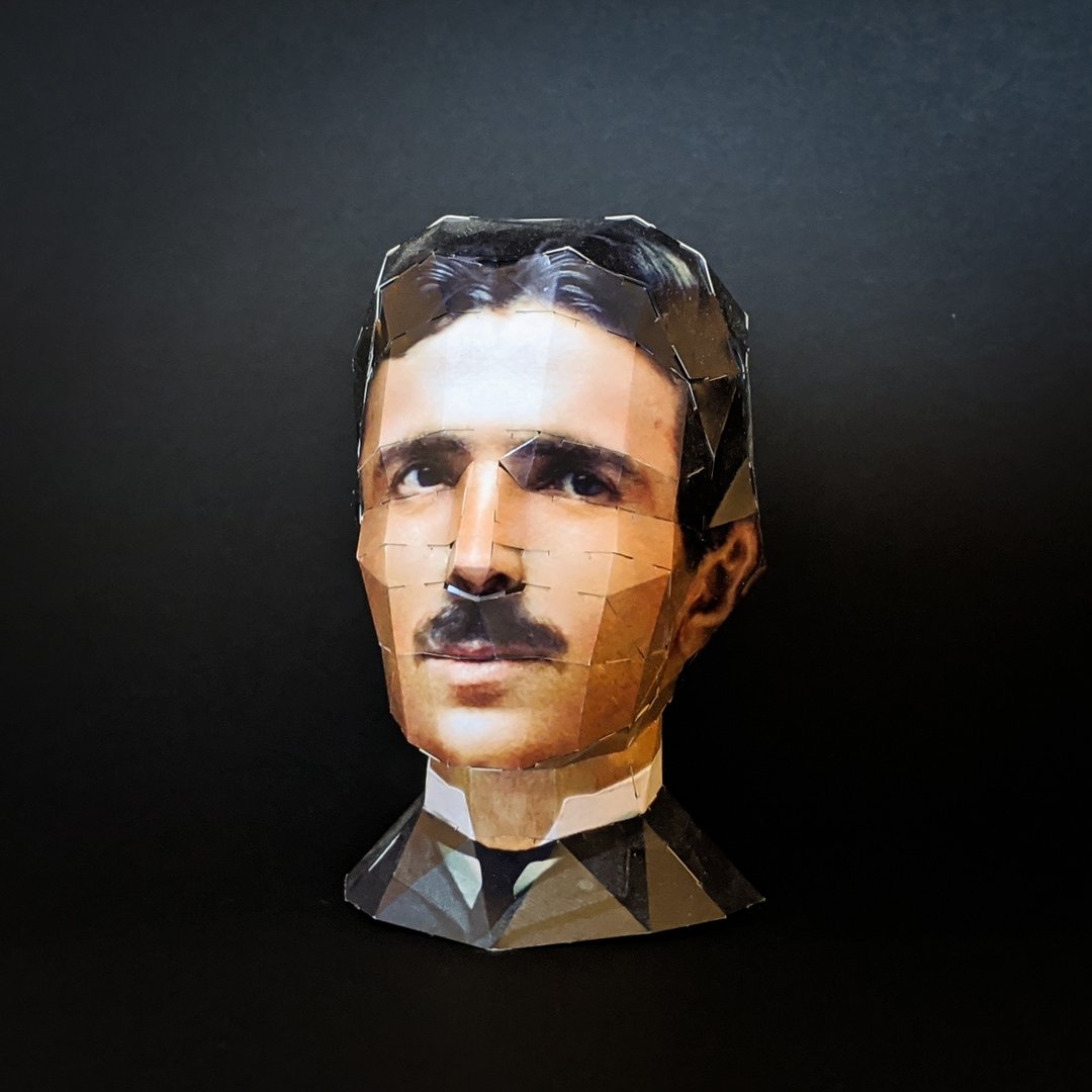 【酷比头纸模型】特斯拉 Nikola Tesla 科学家|免剪贴 手作 立体 - 木工/竹艺/纸艺 - 纸 多色