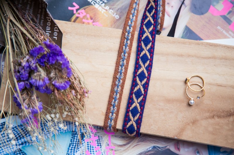 波西米亚少女 / 图腾 毛呢 / 织带 发带 发箍 - 发带/发箍 - 棉．麻 