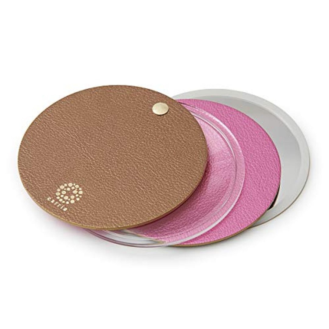 Carrie Magnifying Glass & Pocket Mirror/ Chocolate - 彩妆刷具/镜子/梳子 - 其他材质 咖啡色