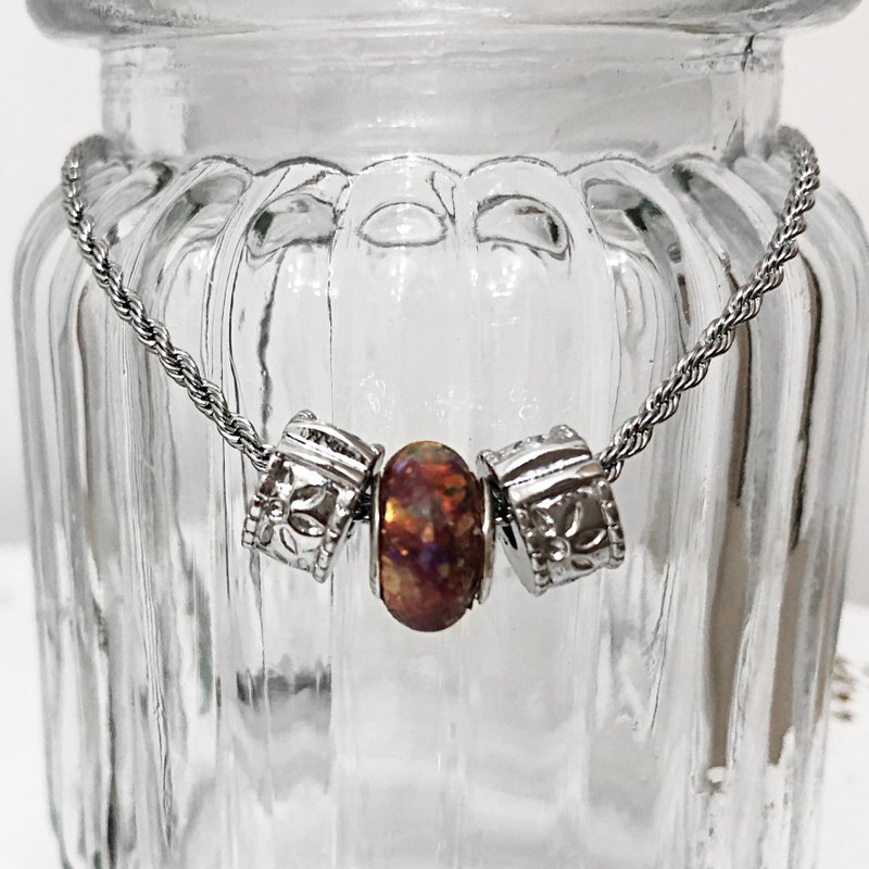 【七脉轮奥刚项链】带着走的好能量~医疗钢链防过敏 - 项链 - 水晶 透明