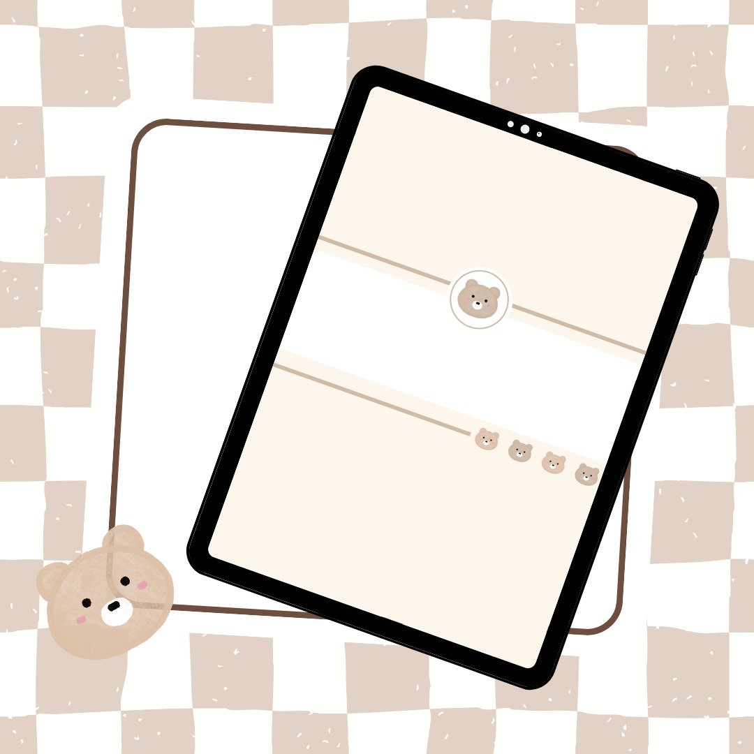 Note | 可爱熊熊笔记本模板 - 电子手帐及素材 - 其他材质 