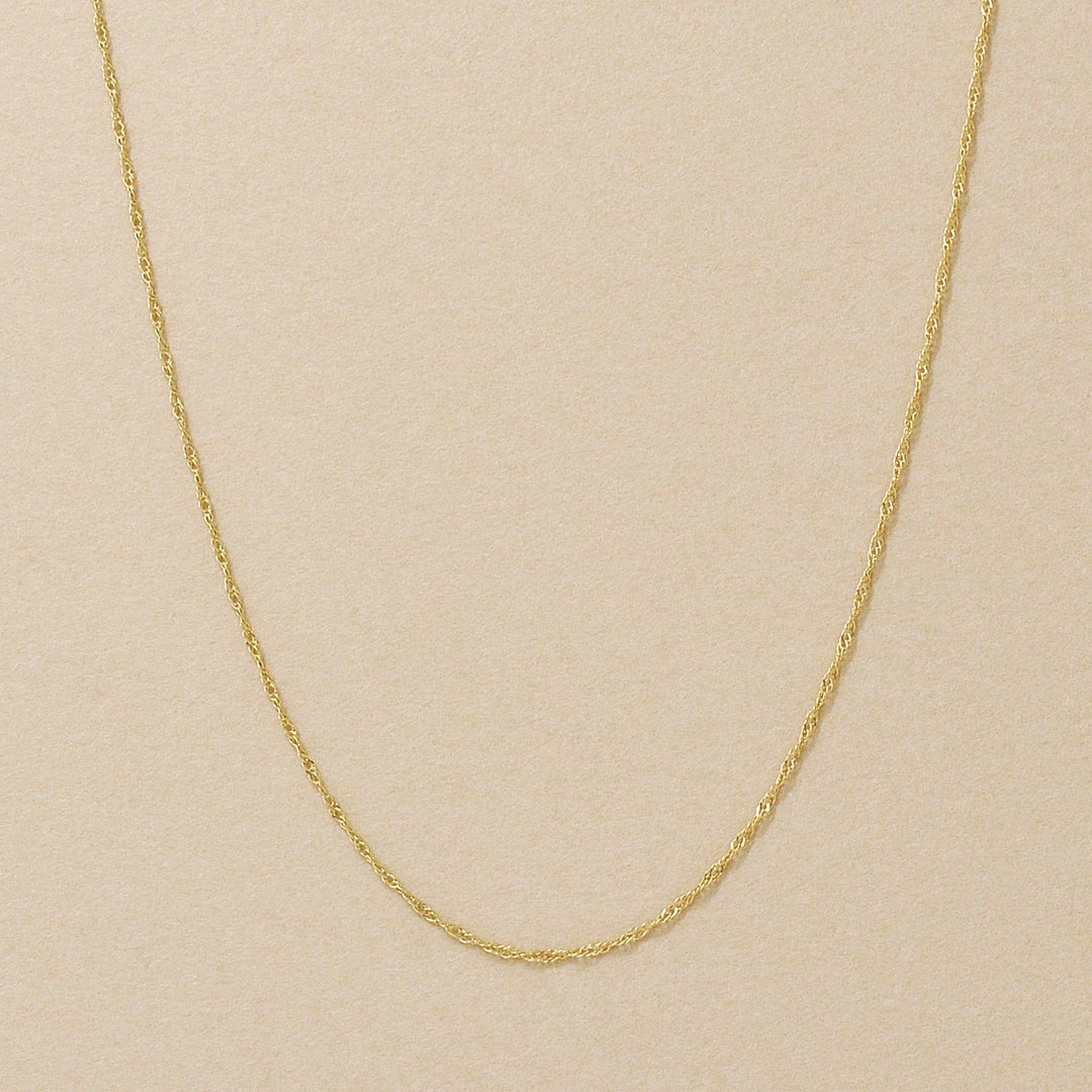10K 螺丝链项链 50cm (黄金) - 项链 - 贵金属 