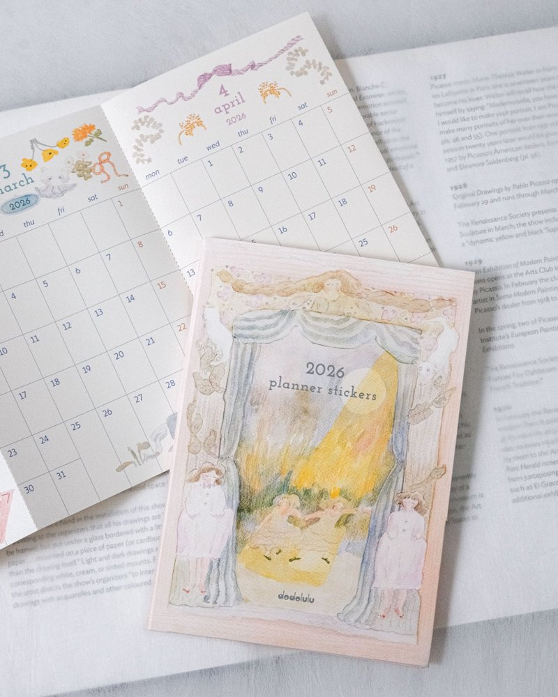 2026 月间月历贴纸 | 适合 B6、A5 及 Traveler style 标准款 - 贴纸 - 纸 