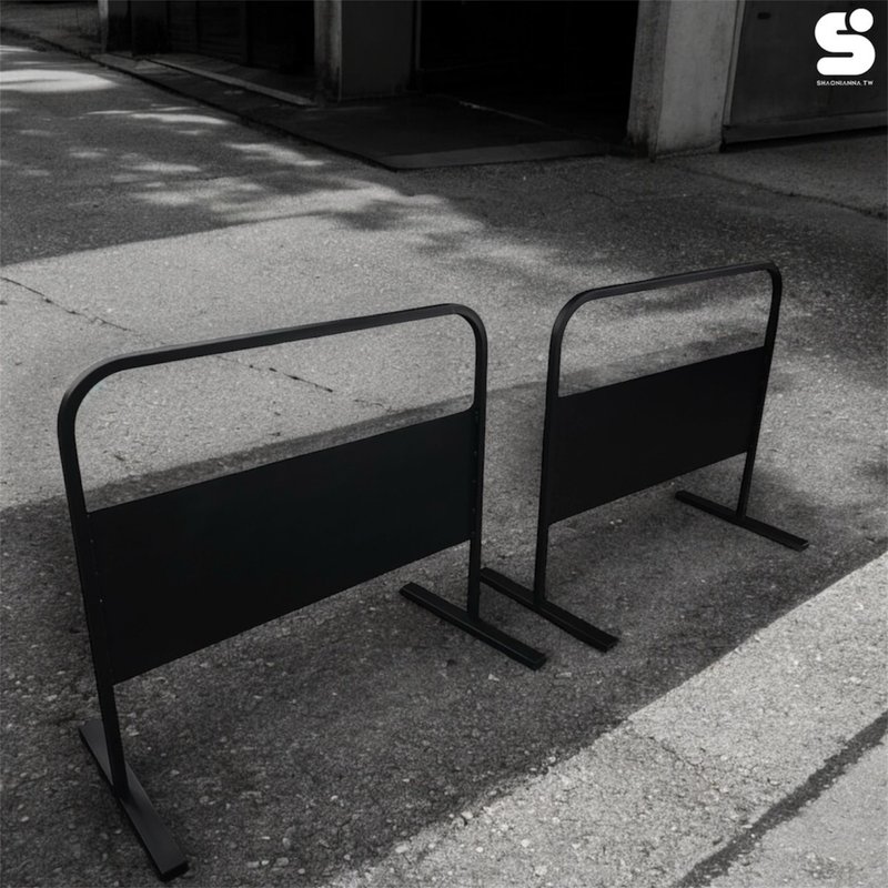 消光黑 禁止停车拒马 铁制告示牌架 一体成型免组装 - 其他 - 其他金属 黑色