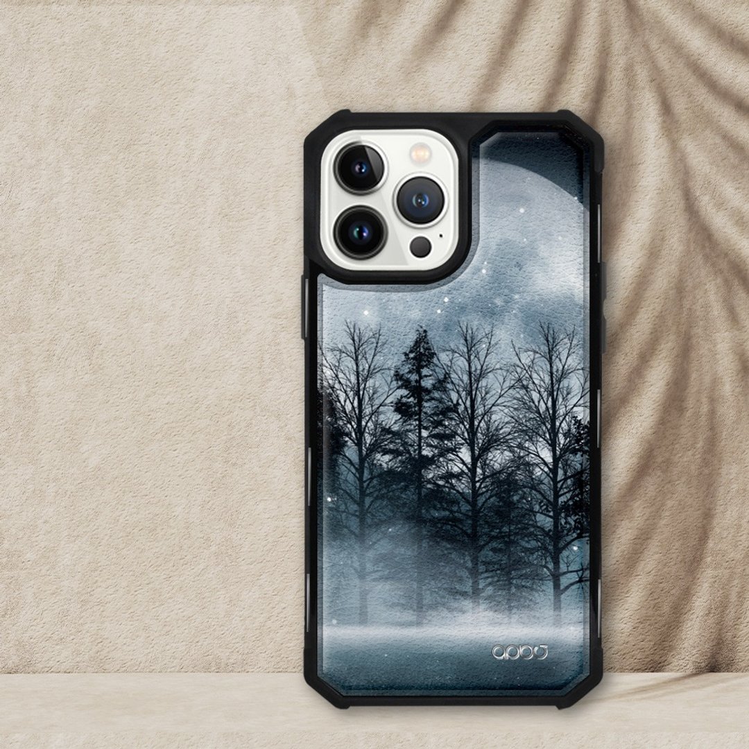 iPhone 13全系列军规防摔皮革磁吸手机壳-夜月(黑壳) - 手机壳/手机套 - 其他材质 多色