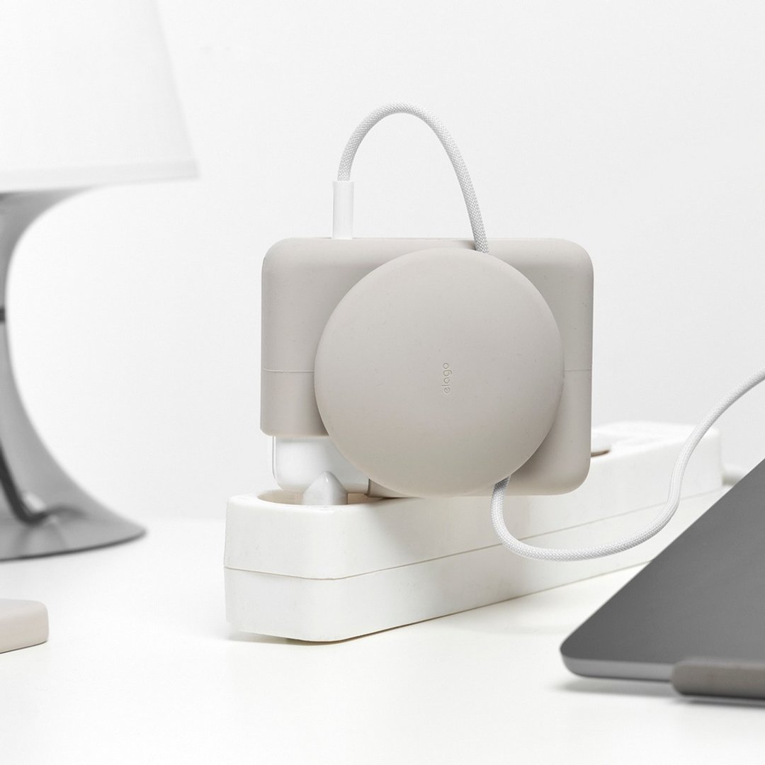 elago Apple MacBook电源转接器保护套 (含收线盘) - 电脑配件 - 硅胶 卡其色