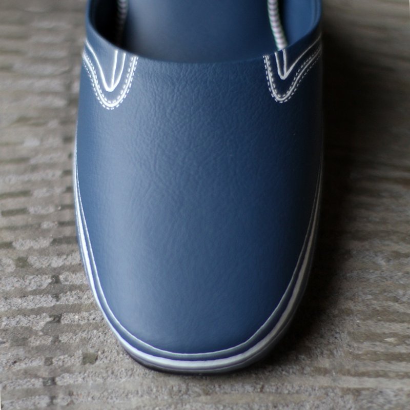 CLOAKROOMS OF .Fuller 室内拖鞋 basic设计款-懒人BLUE (蓝) - 室内拖鞋 - 人造皮革 蓝色