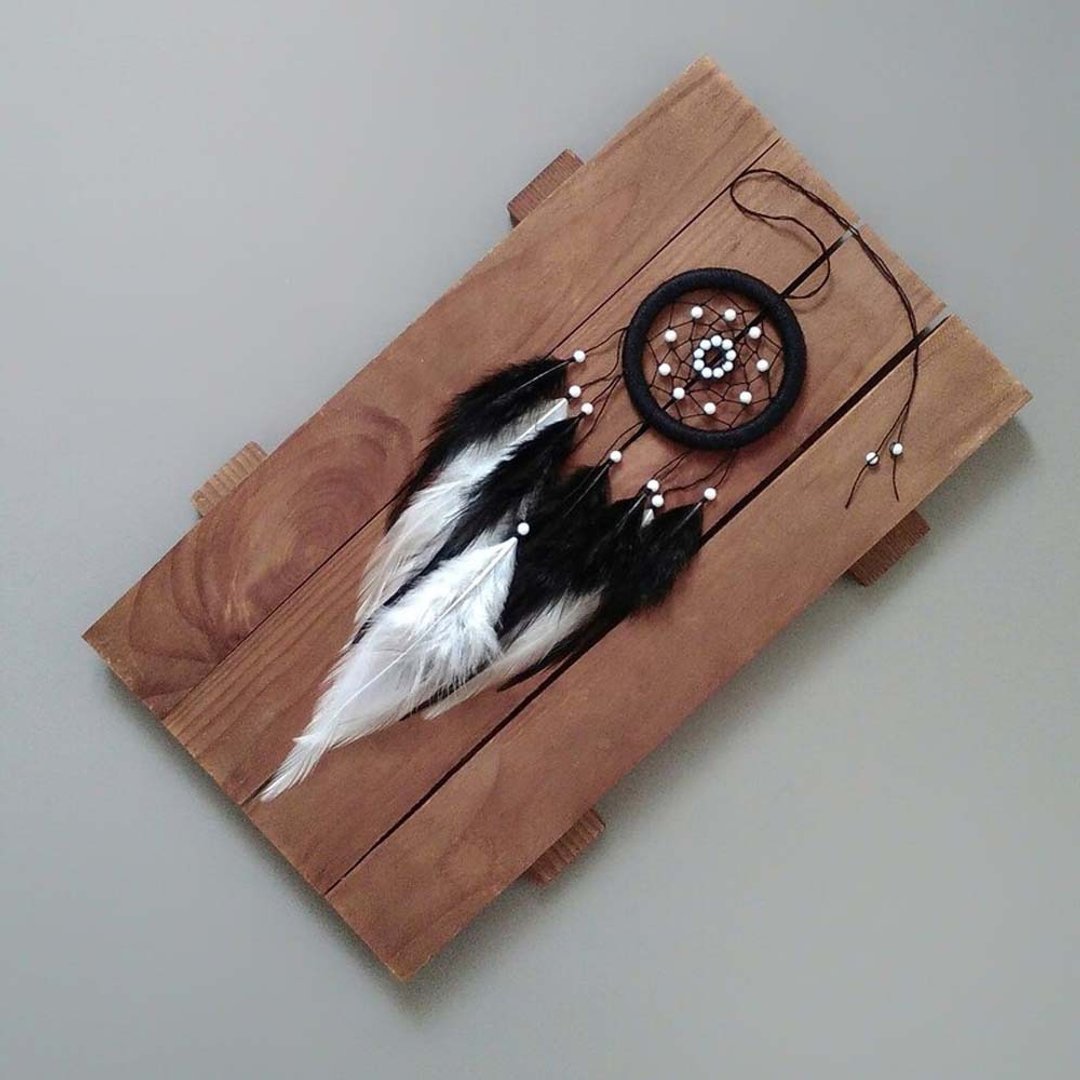 Yin and yang dream catcher. Car dream catcher. Black and white dream catcher. - 其他 - 其他材质 黑色
