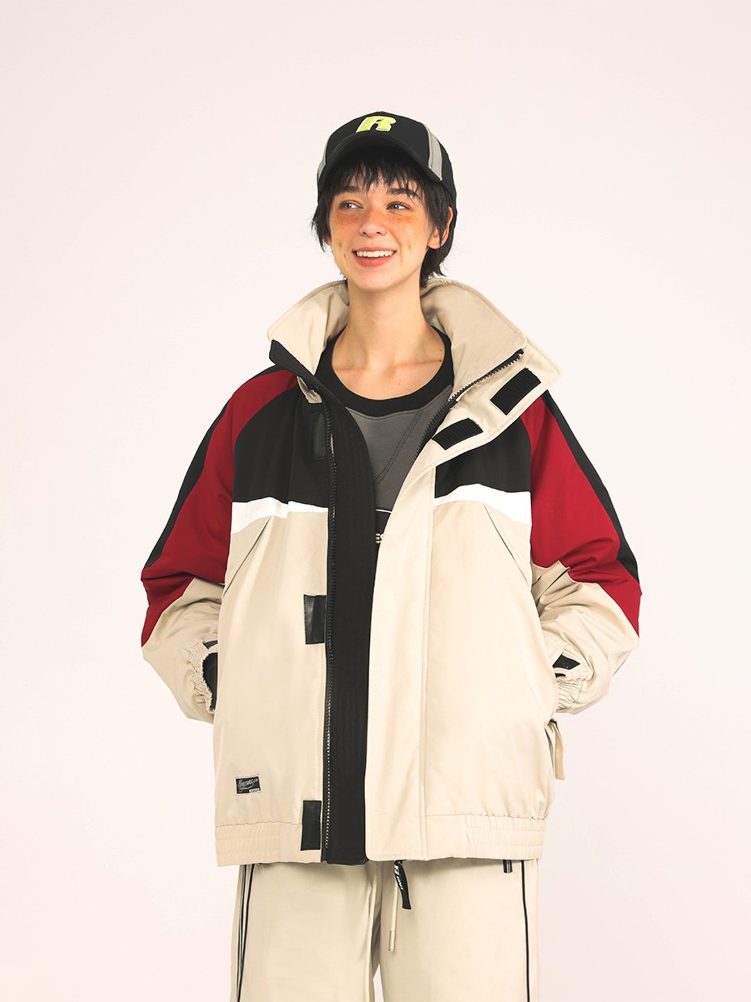 UNVESNO迷路市中心 情侣复古vintage机能运动棉服保暖棉袄CT-2165 - 男装外套 - 其他材质 灰色