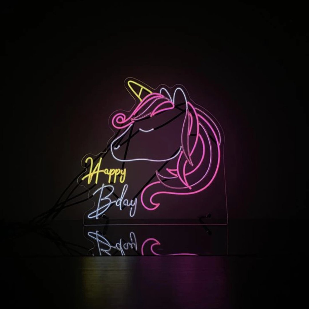 Happy Birthday 丨幼线霓虹灯牌丨EL006丨AMAZING NEON - 灯具/灯饰 - 压克力 多色