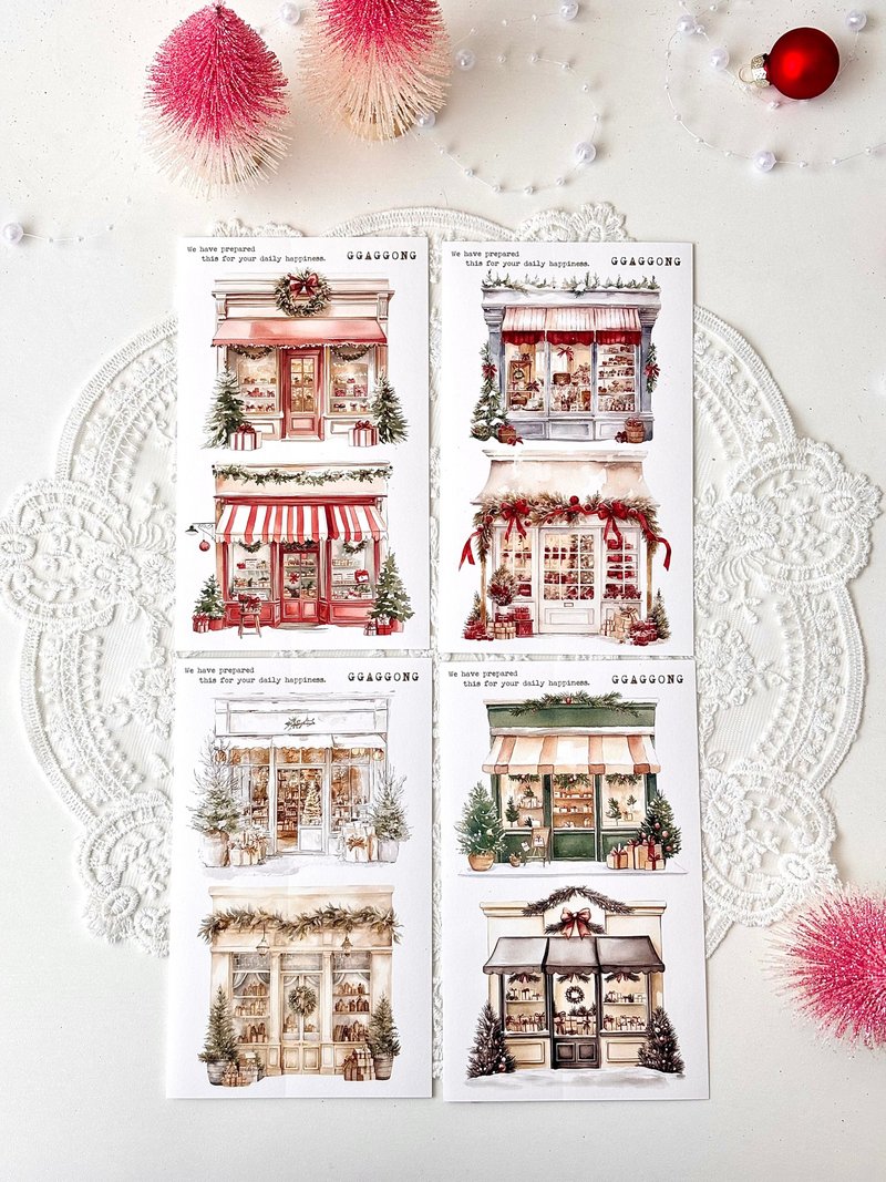 圣诞杂货店贴纸 - 贴纸 - 纸 