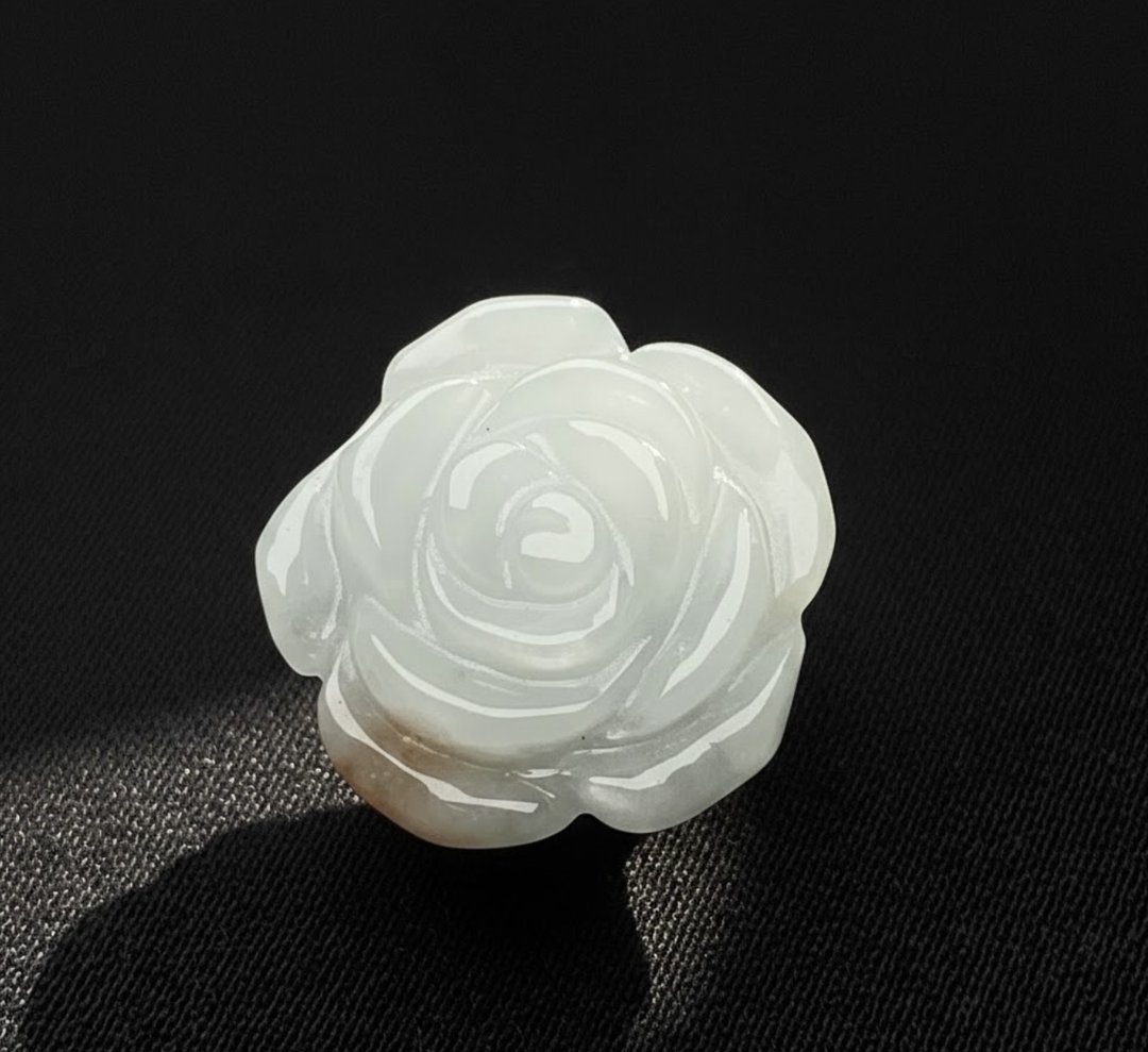 飘红翡翡翠牡丹花 | 裸石 | 天然缅甸玉翡翠A货 | 送礼 - 金工/饰品 - 玉石 绿色