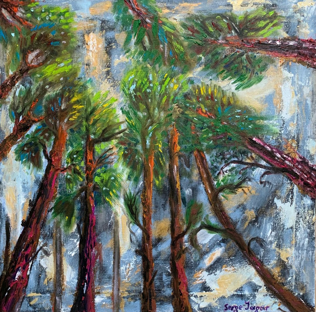 室内画 Wind in the Pines 松风原画风景 - 墙贴/壁贴 - 其他材质 绿色