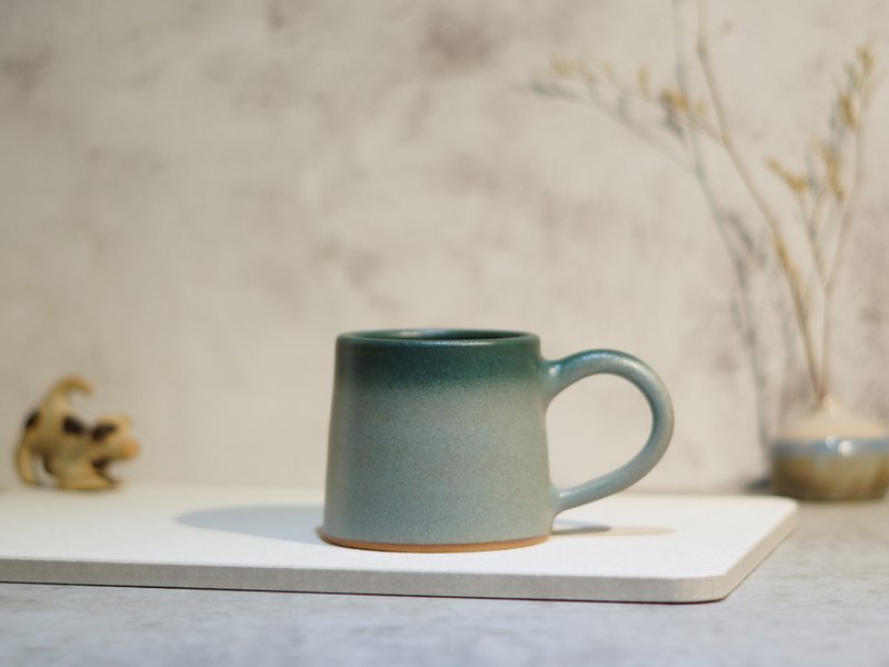 葵绿消光蓝小山形杯-约200ml,茶杯,马克杯,水杯,咖啡杯 - 咖啡杯/马克杯 - 陶 多色