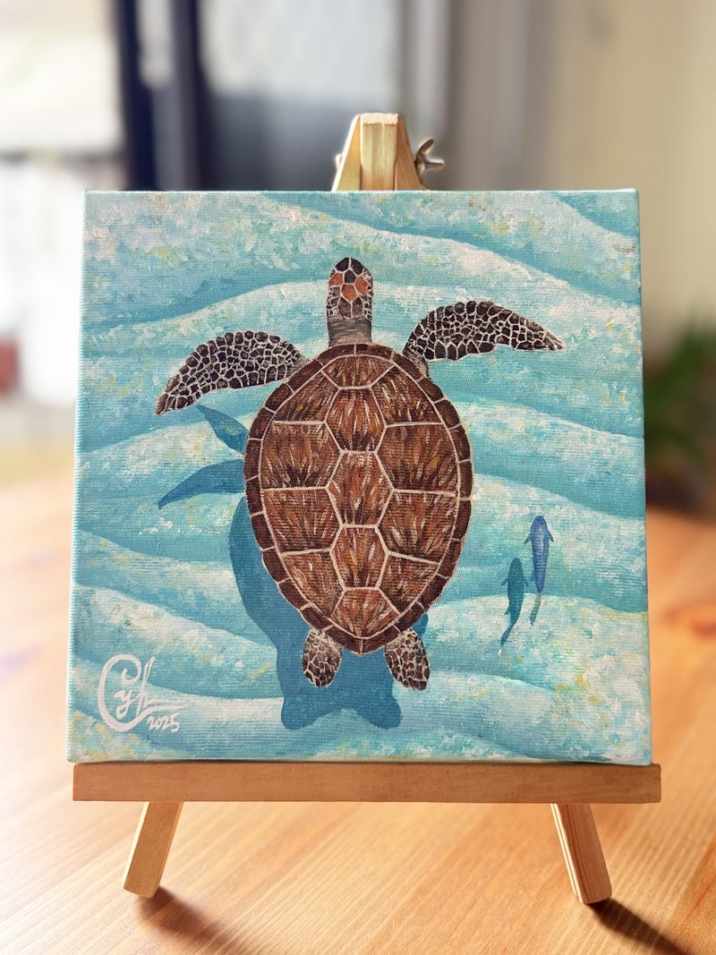 和我一起 迷你海龟8  With Me Mini Sea Turtle 8 - 订制画像 - 棉．麻 多色