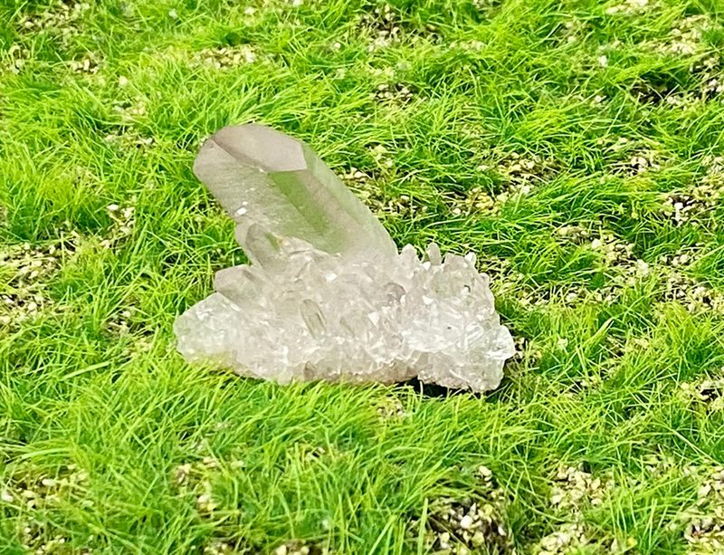 小小能量摆件-天然原矿冰透可爱小迷你白水晶簇 能量 疗愈 摆饰 - 其他 - 水晶 白色