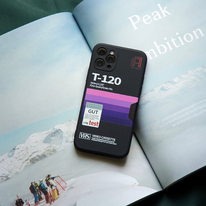 复古录像带 - 黑 iPhone手机壳 - 手机壳/手机套 - 橡胶 白色