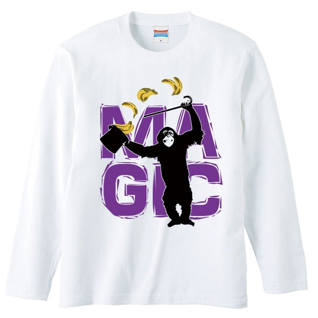 Long sleeve T-shirt / MAGIC (Purple) - 男装上衣/T 恤 - 棉 白色
