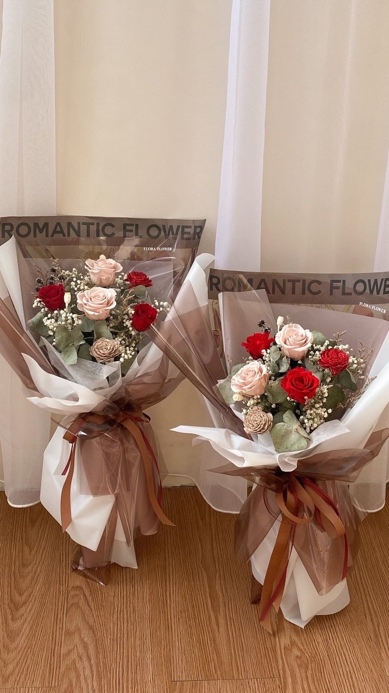 Flora Flower 干燥永生花束—红丝绒可可 - 干燥花/捧花 - 植物．花 咖啡色