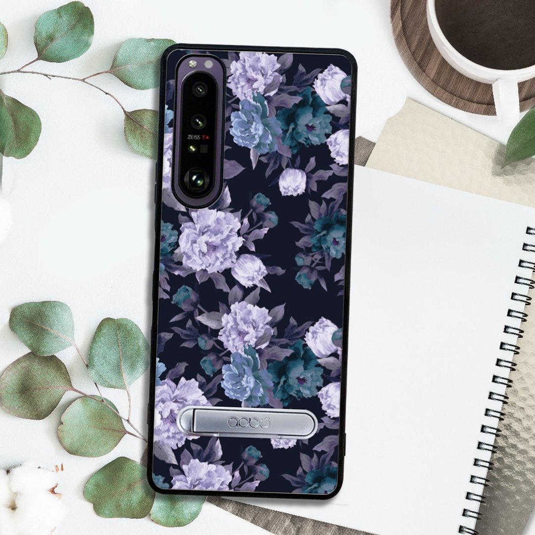 Sony Xperia 1 IV 减震立架手机壳-紫山茶 - 手机壳/手机套 - 其他材质 多色