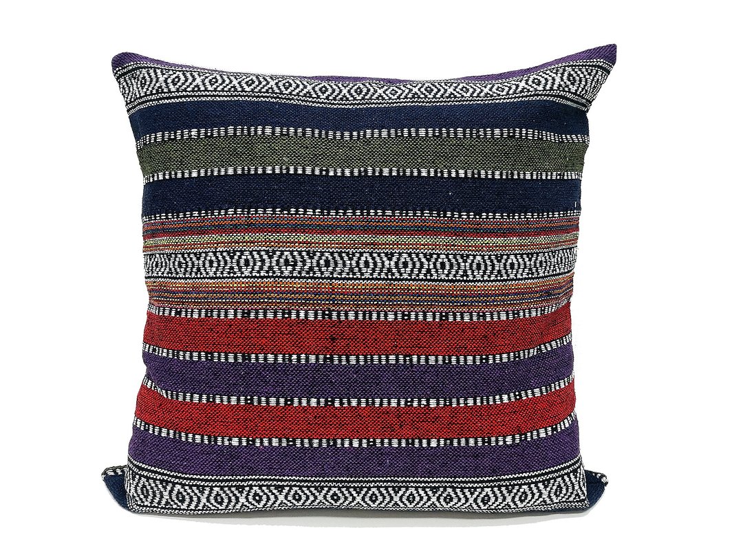Woven Cotton Pillow cases Handmade Decorative Pillow Covers Tribal pillow - 枕头/抱枕 - 棉 多色