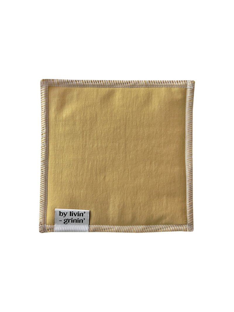 padding coaster_mustard - 杯垫 - 棉．麻 黄色