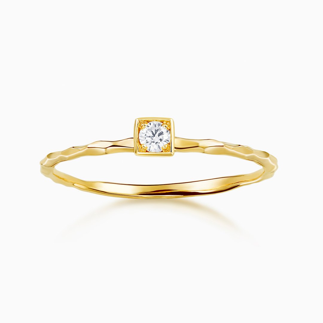 18K玫瑰金经典四爪 - 沐光塔【Frankness Jewellery】(双色) - 对戒 - 贵金属 