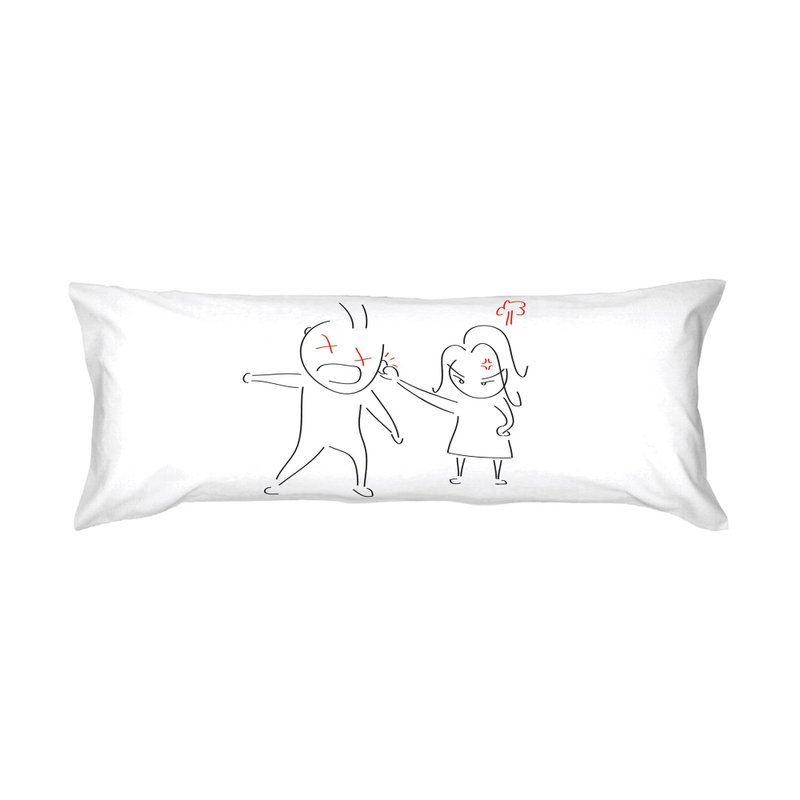 传声筒 长枕头/抱枕套 白/篮/紫/卡其 | Humantouch - 寝具 - 棉．麻 白色