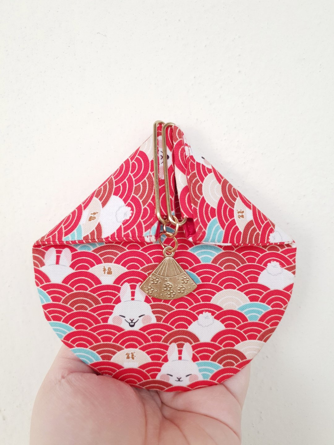 【Happy Rabbit Year】兔年荷包红包袋–钱兔似锦 - 零钱包 - 棉 红色