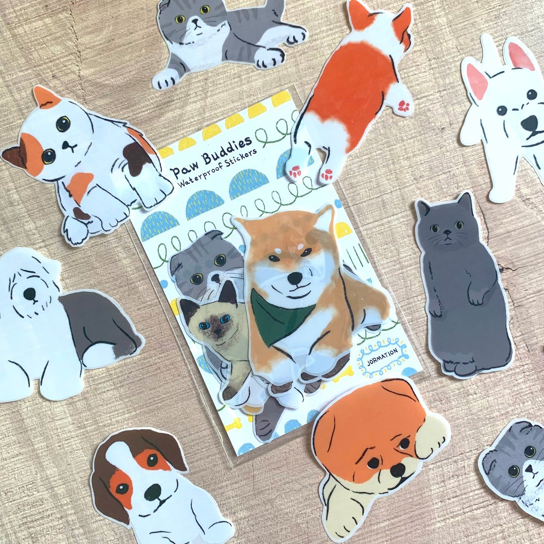 Paw Buddies 贴纸 - 小包装 (6 张) / 可自选 6 张贴纸 - 贴纸 - 防水材质 