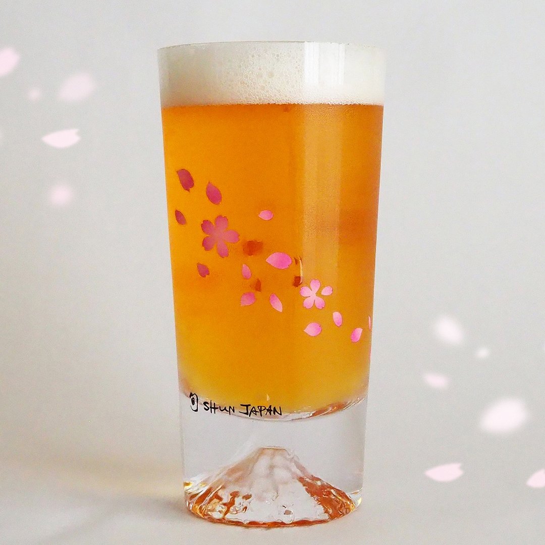 富士山 冷感樱舞 富士山玻璃杯 - 玻璃杯 - 玻璃 透明