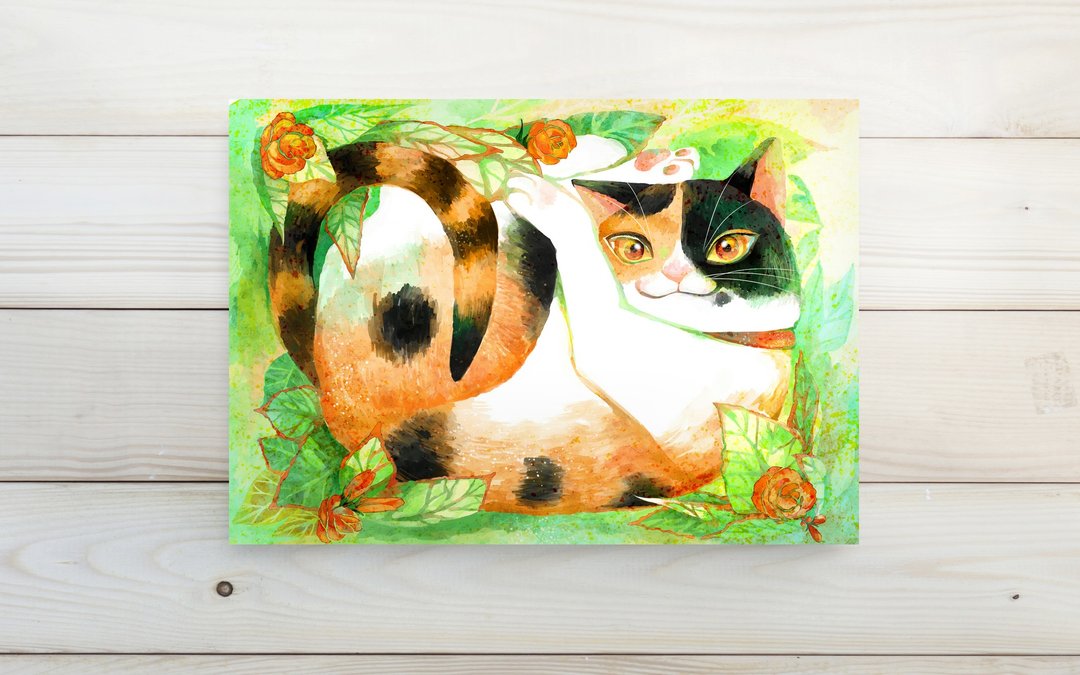 三色猫窝/明信片postcard - 卡片/明信片 - 纸 