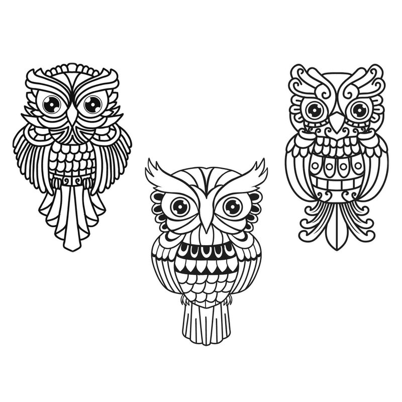 Owl svg, owl template, owl pdf, owl png, owl laser cut, owl cut file, owl eps - 图文模板设计 - 其他材质 