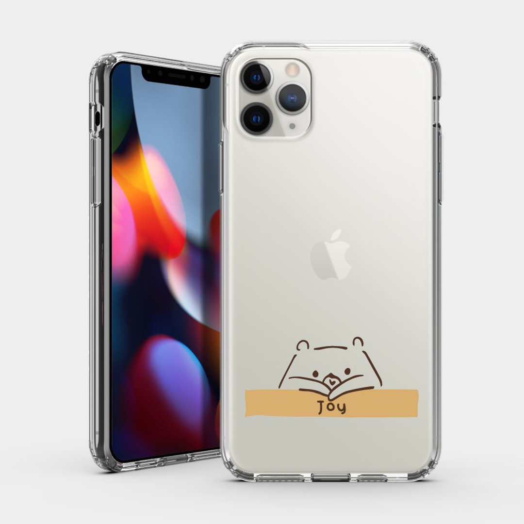 礼物 定制化英文名 趴姿熊 IPHONE 保护壳 透明手机壳 IP293 - 手机壳/手机套 - 塑料 透明