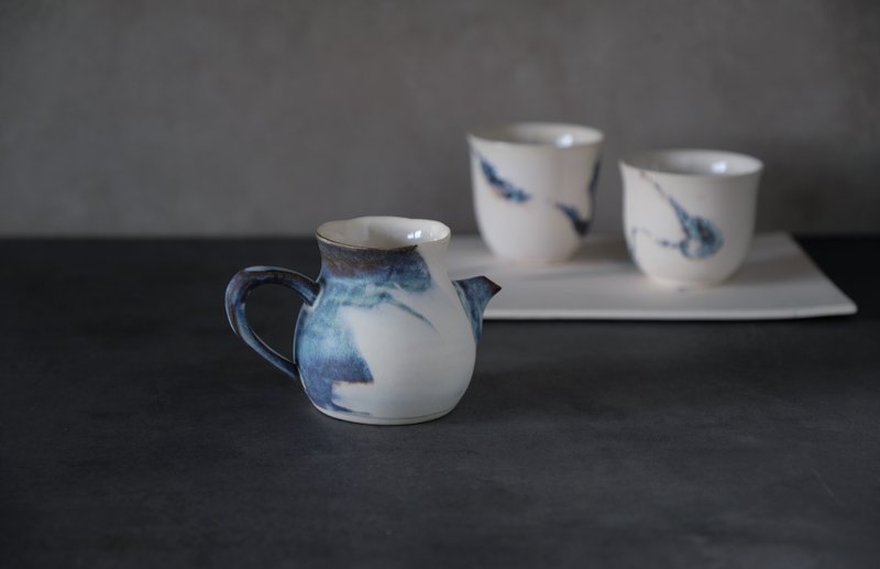 青抹_悠哉壶 - 茶具/茶杯 - 陶 白色
