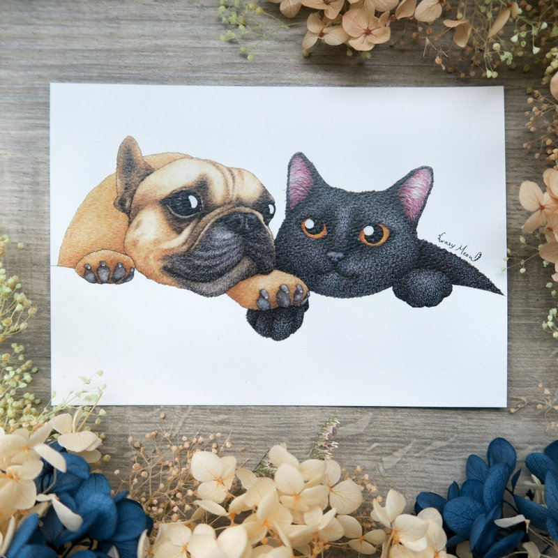 【猫疯子】明信片(33) - 卡片/明信片 - 纸 多色