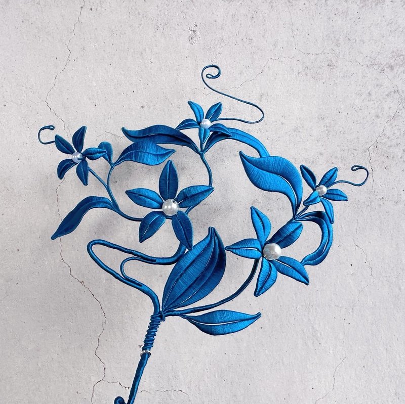蜜花钗—缠花仿点翠发钗 - 其他 - 绣线 